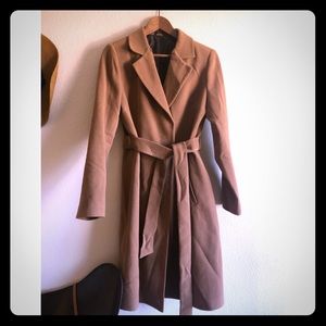 Classic camel coat jacket
